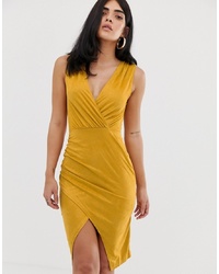 Желтое платье-футляр от AX Paris