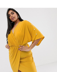 Желтое платье-футляр от Koco & K Plus