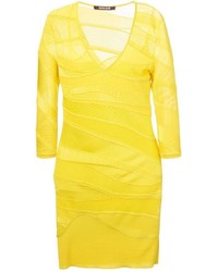 Желтое платье-футляр от Roberto Cavalli
