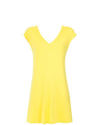 Желтое пляжное платье
