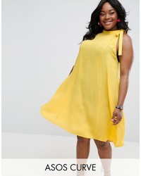 Желтое свободное платье от Asos