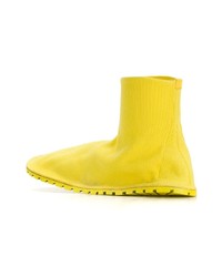 Желтые ботильоны из плотной ткани от Marsèll