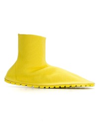 Желтые ботильоны из плотной ткани от Marsèll