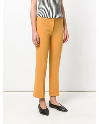 Желтые брюки-клеш от Theory