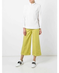 Желтые брюки-кюлоты от Moncler