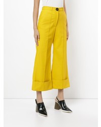 Желтые брюки-кюлоты от A.W.A.K.E.