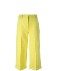 Желтые брюки-кюлоты от Moncler