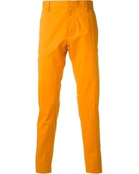 Желтые брюки чинос от DSquared