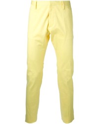 Желтые брюки чинос от DSQUARED2