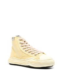 Мужские желтые высокие кеды от Maison Mihara Yasuhiro