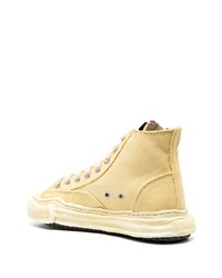 Мужские желтые высокие кеды от Maison Mihara Yasuhiro