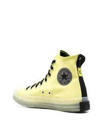 Мужские желтые высокие кеды от Converse