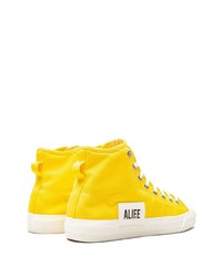 Мужские желтые высокие кеды от adidas