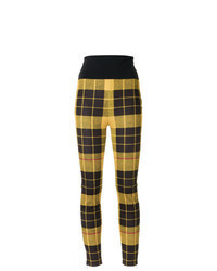 Желтые вязаные узкие брюки