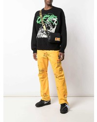 Мужские желтые джинсы с принтом от Off-White