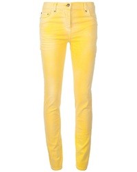 Желтые джинсы скинни от Balmain