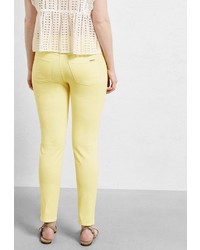 Желтые джинсы скинни от Violeta BY MANGO