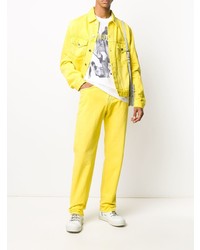 Мужские желтые джинсы от Helmut Lang