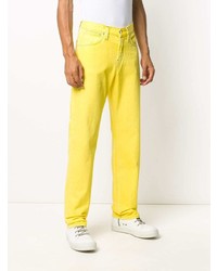 Мужские желтые джинсы от Helmut Lang