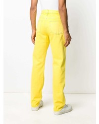 Мужские желтые джинсы от Helmut Lang