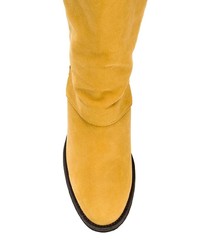 Желтые замшевые ботильоны от Via Roma 15