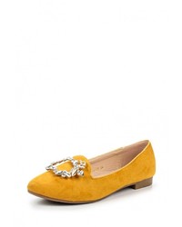 Женские желтые замшевые лоферы от Sweet Shoes