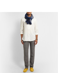 Мужские желтые замшевые мокасины от Tod's