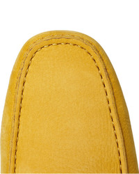 Мужские желтые замшевые мокасины от Tod's