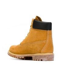 Мужские желтые замшевые рабочие ботинки от Timberland