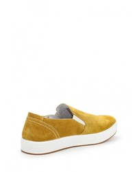 Мужские желтые замшевые слипоны от Piranha