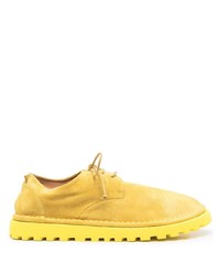 Желтые замшевые туфли дерби от Marsèll