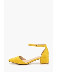 Желтые замшевые туфли от Aldo