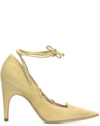 Желтые замшевые туфли от Derek Lam