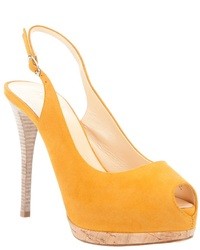 Желтые замшевые туфли от Giuseppe Zanotti