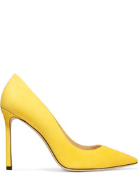 Желтые замшевые туфли от Jimmy Choo