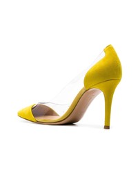 Желтые замшевые туфли от Gianvito Rossi