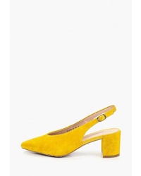 Желтые замшевые туфли от Portal