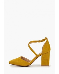 Желтые замшевые туфли от Sweet Shoes
