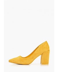 Желтые замшевые туфли от Sweet Shoes
