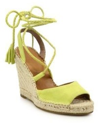 Желтые замшевые эспадрильи