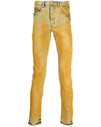 Мужские желтые зауженные джинсы от purple brand