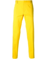 Мужские желтые классические брюки от DSQUARED2