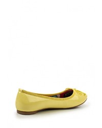 Желтые кожаные балетки от Instreet