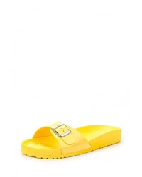 Женские желтые кожаные босоножки от Malien