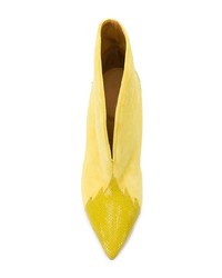Желтые кожаные ботильоны от Isabel Marant