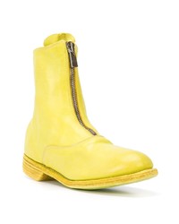 Желтые кожаные ботильоны от Guidi