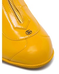 Желтые кожаные ботильоны от Gucci