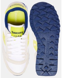 Женские желтые кожаные кеды от Saucony