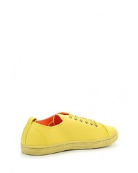 Женские желтые кожаные кеды от Sweet Shoes
