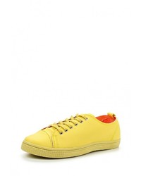 Женские желтые кожаные кеды от Sweet Shoes